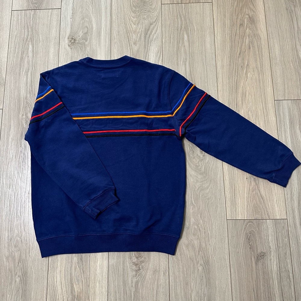 PALACE Blue Crewneck Sweater with Logo. - Picture 3 of 4